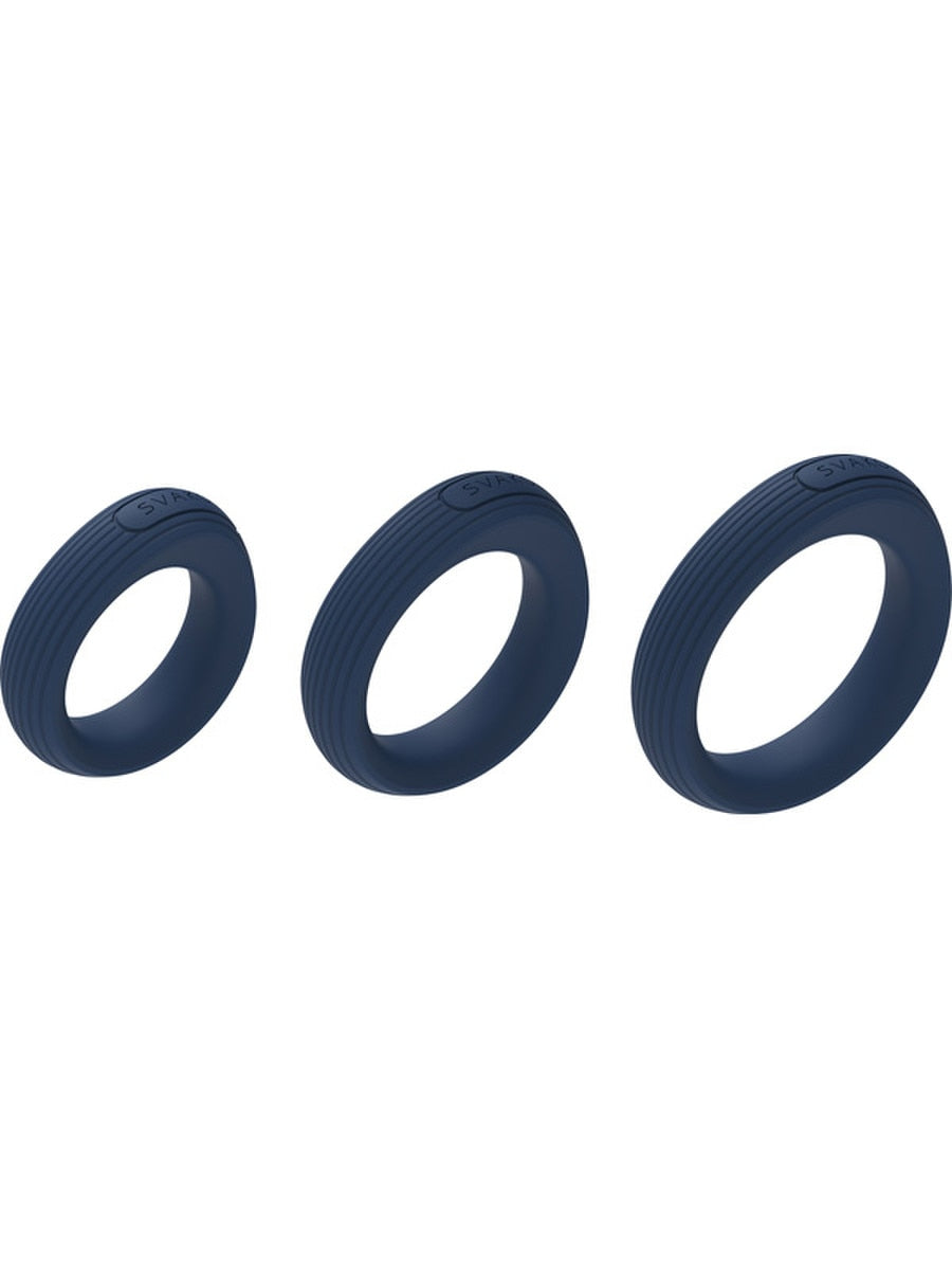 Svakom Triooo Super Stretchy Silicone Cock Ring Set - Cock Ring Sets