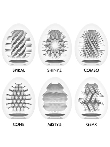 Egg Hard Gel 6 Pack Firm Texture Strokers by Tenga