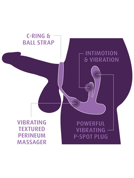 Pipedream Anal Fantasy Elite Ass-Gasm intiMotion P Spot Vibe - Prostate Toys