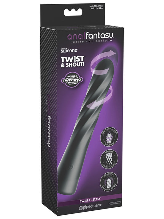 Pipedream Anal Fantasy Elite Twist Ecstasy Anal Vibrator - Anal Vibrators