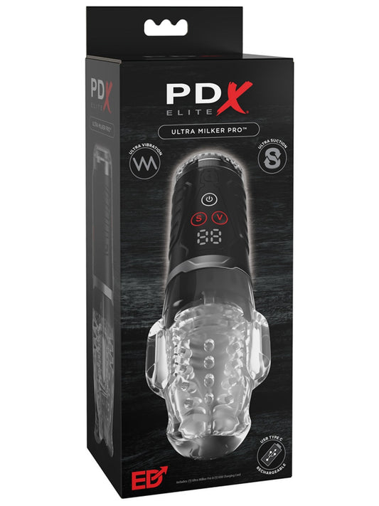PDX Elite Ultra Milker Pro Rechargeable Malle Masturbator - Masturbators and Strokers
