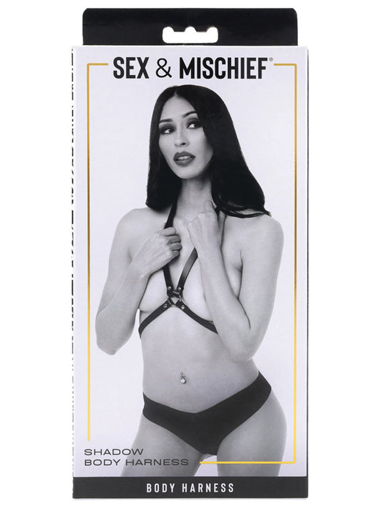 Sportsheets Sex and Mischief Shadow BDSM Play Body Harness - Cuffs And Restraints