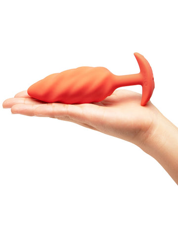 Swirl Texture Rechargeable Anal Plug by B-Vibe