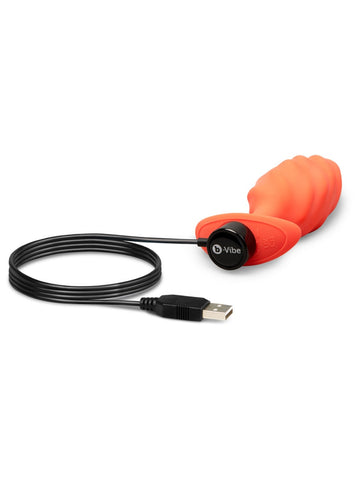 Swirl Texture Rechargeable Anal Plug by B-Vibe