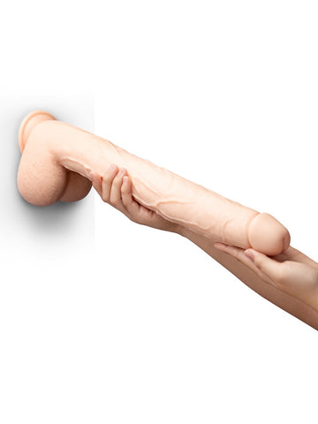 B-Vibe Bone 17 Inch Deep-Insert Dildo With Realistic Balls