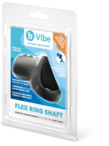 B-Vibe Flex Ring Shaft Silicone Cock Ring & Ball Stretcher