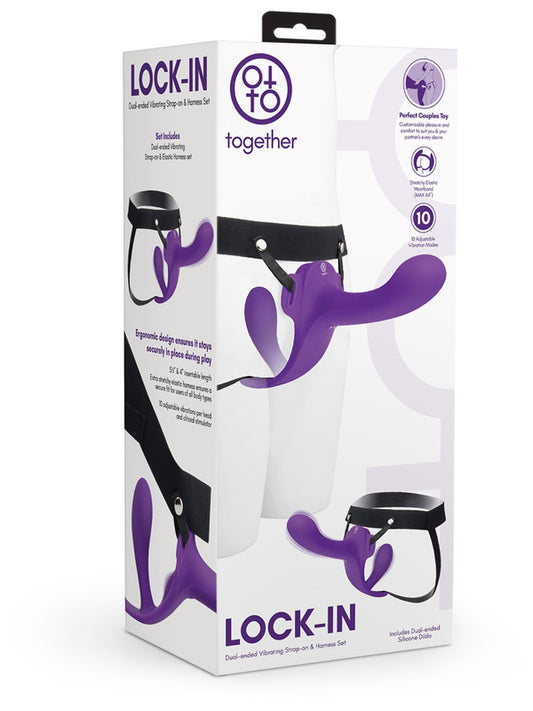 Lock-In Dual-Ended Vibrating Strap-On Set by Together