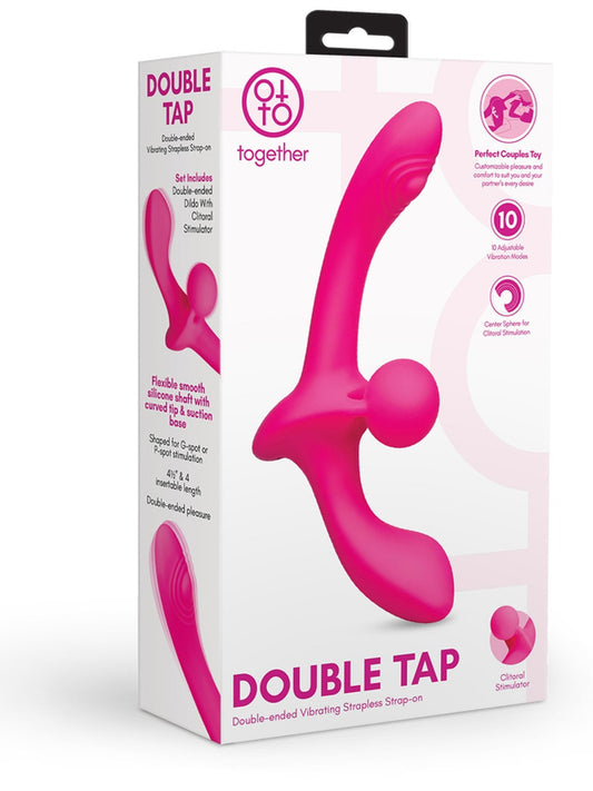Double Tap Vibrating Strapless Strap-On Set by Together