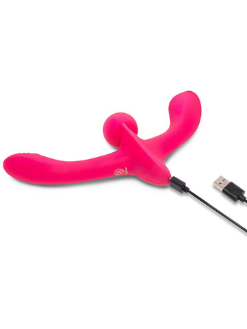 Double Tap Vibrating Strapless Strap-On Set by Together