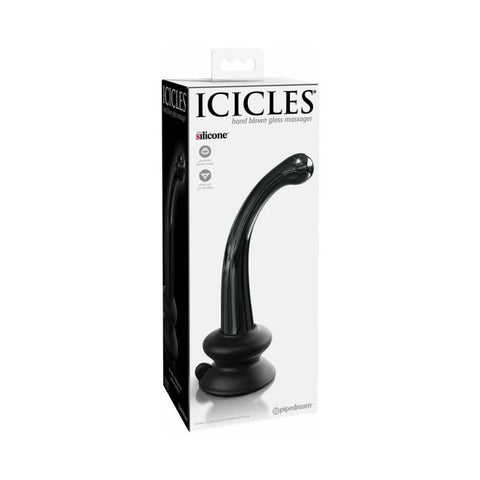 Pipedream Icicles No. 87 Glass Suction Cup G Spot Wand - Glass Sex Toys