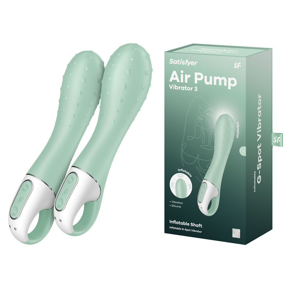 Satisfyer Air Pump Vibrator 3 Rechargeable Inflatable G Spot Vibrator Mint G-Spot Vibrators