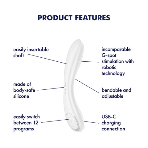 Satisfyer G-Spot Wave 2 Rechargeable Flicking Tip Vibrator - G-Spot Vibrators