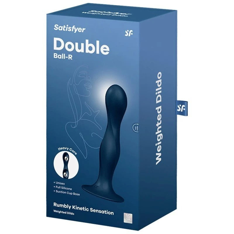 Satisfyer Double Ball-R Silicone Dildo - Indulge in Dynamic Stimulation Anal Dildos