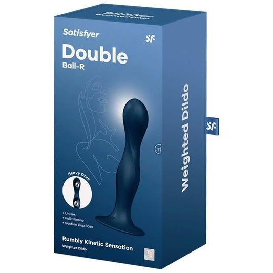 Satisfyer Double Ball-R Silicone Dildo - Indulge in Dynamic Stimulation Anal Dildos