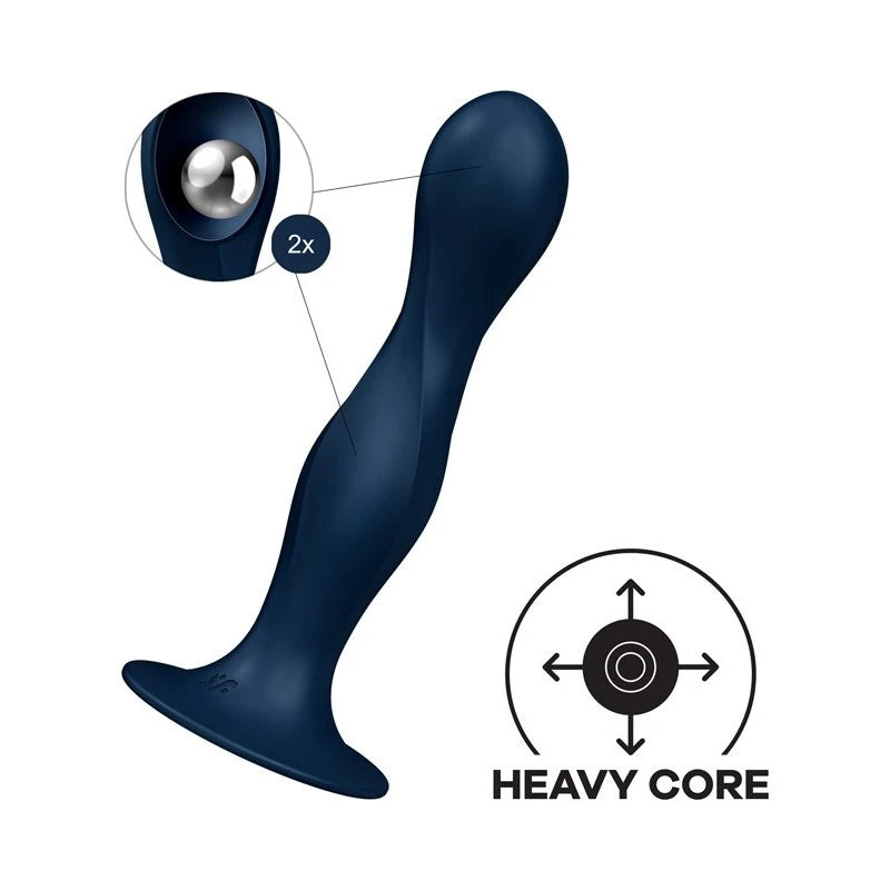 Satisfyer Double Ball-R Silicone Dildo - Indulge in Dynamic Stimulation Anal Dildos