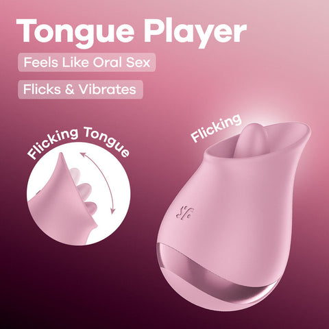 Satisfyer Tongue Player Rechargeable Clitoral Stimulator - Clit Ticklers and Pulsators