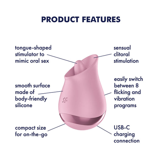 Satisfyer Tongue Player Rechargeable Clitoral Stimulator Clit Ticklers and Pulsators