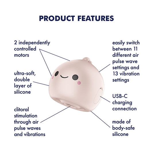 Satisfyer Mochi USB Rechargeable Air Pulse Clit Stimulator - Clit Ticklers and Pulsators