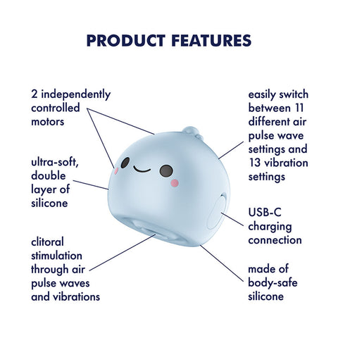 Satisfyer Mochi USB Rechargeable Air Pulse Clit Stimulator - Clit Ticklers and Pulsators
