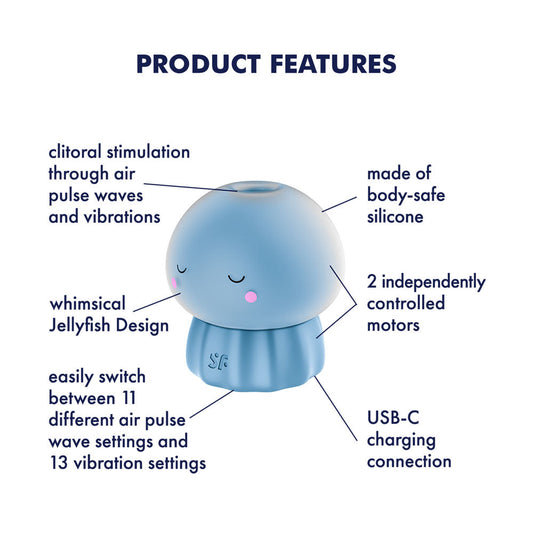 Satisfyer Jelly-cious Rechargeable Air Pulse Clit Stimulator - Clit Ticklers and Pulsators