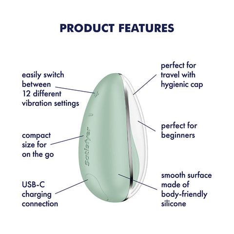 Satisfyer Drop To Go USB Rechargeable Clitoral Stimulator - Clit Ticklers and Pulsators