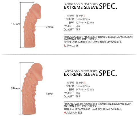Kokos Extreme Penis Extensions Sleeve 10 - Penis Sleeves and Extenders