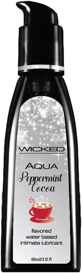 Wicked Sensual Care Aqua Water based Lubricant Peppermint Cocoa 60ml Water Based Lubes