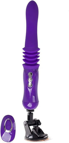 Maia Monroe USB Rechargeable Thrusting Remote Control Vibrator Purple - Remote Control Vibrators