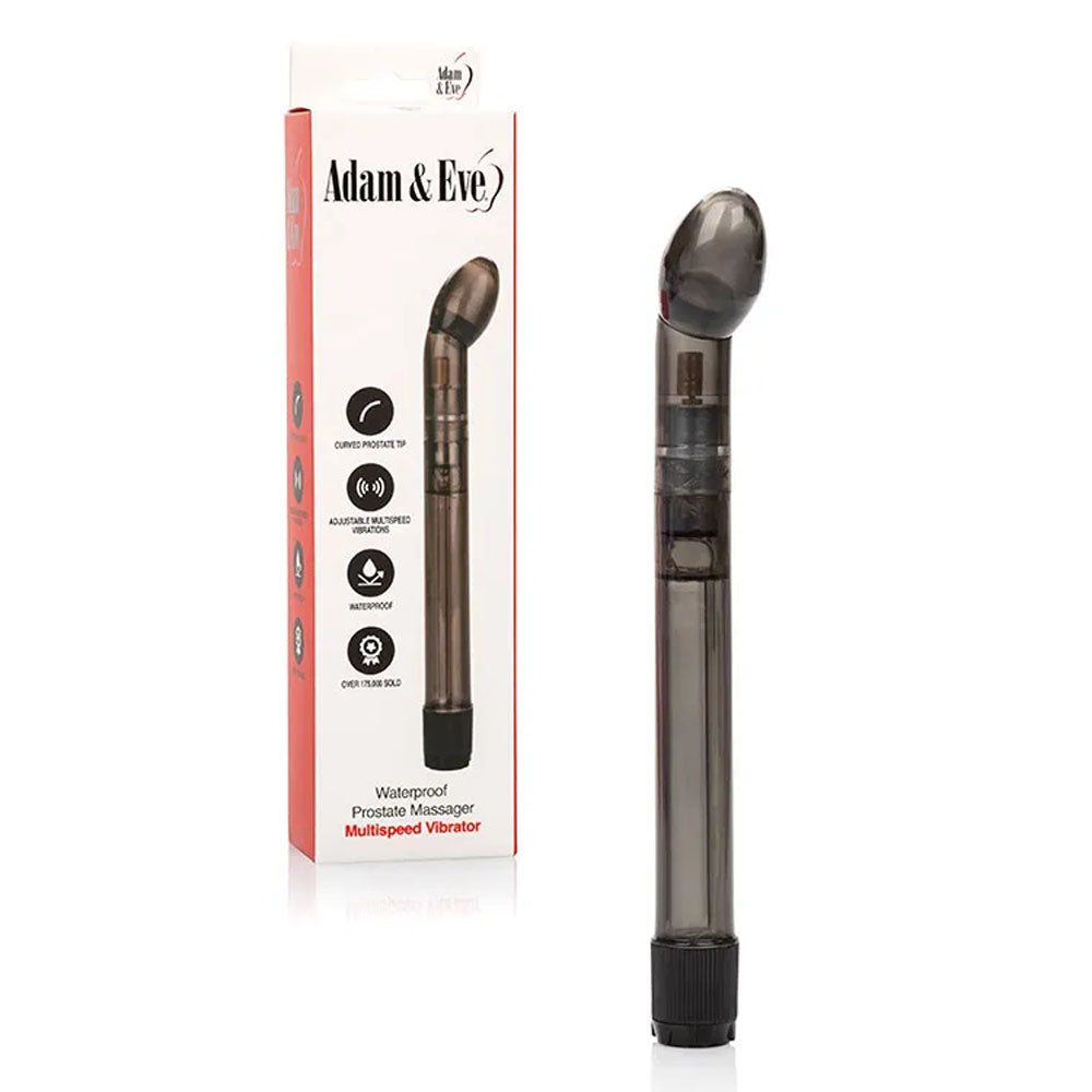 Adam & Eve Waterproof Vibrating Prostate Massager 17.8 cm Black Prostate Toys