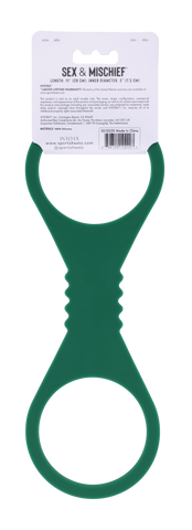 Sex & Mischief Indica Silicone Bondage Hand Cuffs Green - Cuffs And Restraints