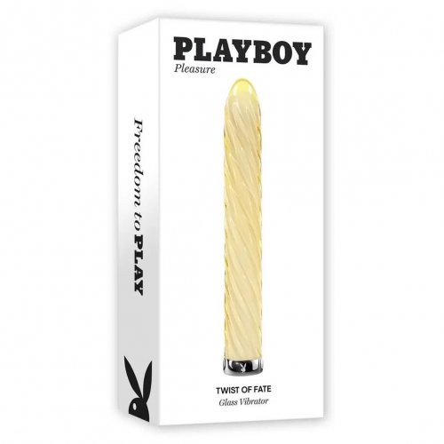 Playboy Pleasure TWIST OF FATE USB Rechargeable Glass Bullet Vibrator Bullet Vibrators