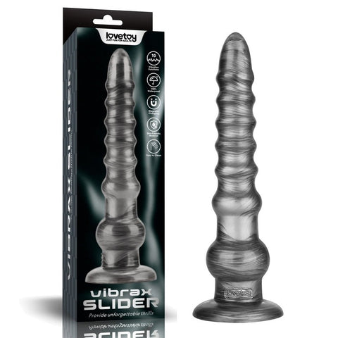 Lovetoy King Sized Vibrax Slider Vibrating Dildo Grey - Vibrating Dildos