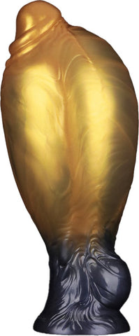 Lovetoy Aerosx Dual Density Fantasy Dildo Gold/Blue - Realistic Dildos
