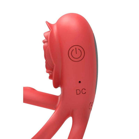 Adam & Eve VIBRATING ROSE GIRTH ENHANCER Cock Ring - Vibrating Cock Rings