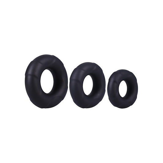 Doc Johnson 3 Stretchy Silicone Cock Ring Set In A Bag