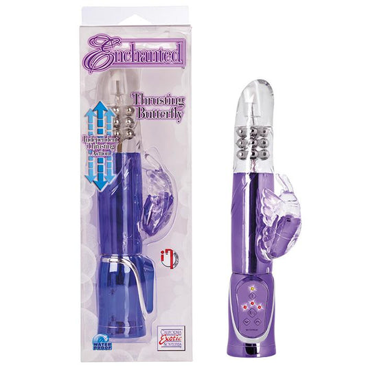 CalExotics Enchanted Thrusting Butterfly Rabbit Vibrator - Rabbit Vibrators