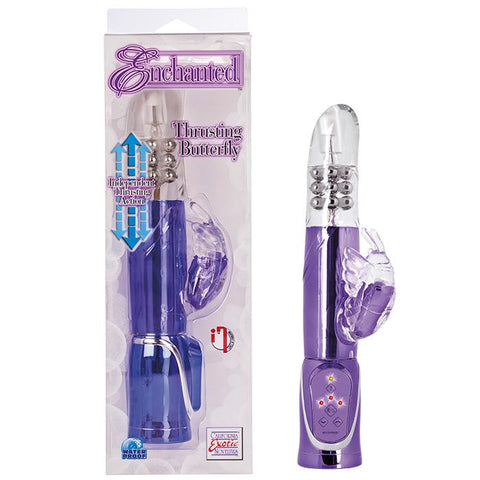 CalExotics Enchanted Thrusting Butterfly Rabbit Vibrator - Rabbit Vibrators