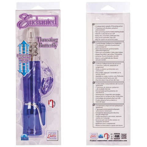 CalExotics Enchanted Thrusting Butterfly Rabbit Vibrator - Rabbit Vibrators