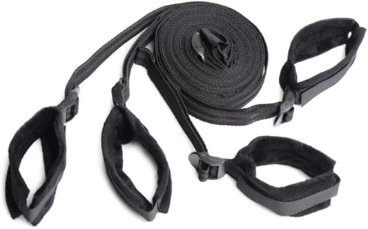 Strict Bed Restraint Bondage Kit Black - Bondage Kits