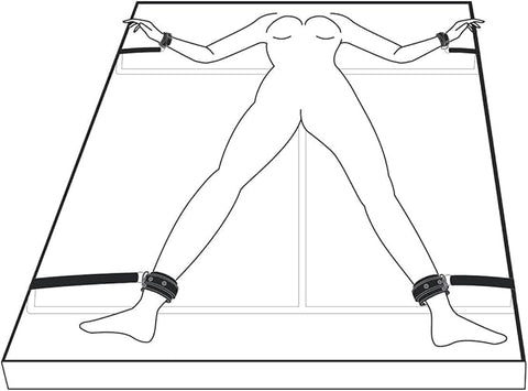 Fetish Collection Under Mattress Restraint Set - Cuffs And Restraints