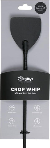 Easy Toys Fetish Collection Wide Crop Bondage Whip Black - Whips And Crops