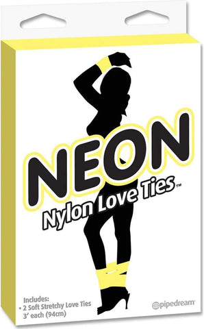 Pipedream Neon Love Ties Wrist and Ankle Restraints - Collars and Leads