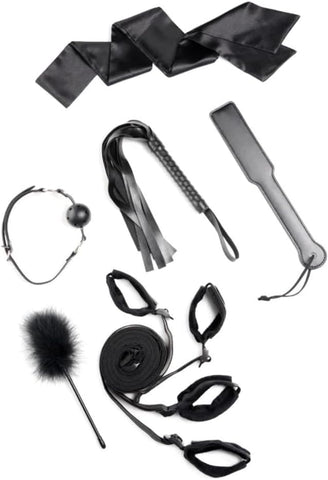 Strict Bed Restraint Bondage Kit Black - Bondage Kits