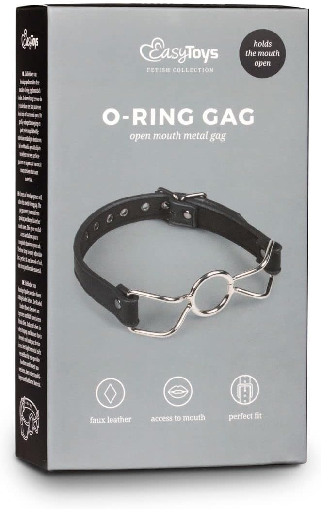 Easy Toys Fetish Collection Metal O-Ring Bondage Mouth Gag Bondage Gags and Bits