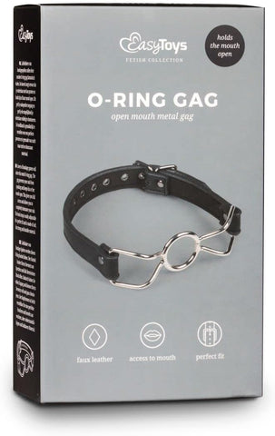 Easy Toys Fetish Collection Metal O-Ring Bondage Mouth Gag - Bondage Gags and Bits