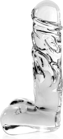 Pipedream Icicles No 40 Realistic Glass Dong - Glass Sex Toys