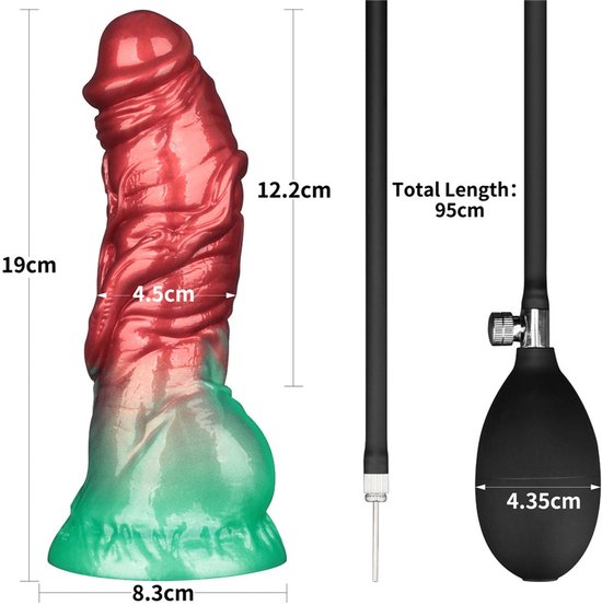 Lovetoy Aerosx 8 Inch Dual Density Inflatable Fantasy Dildo Realistic Dildos