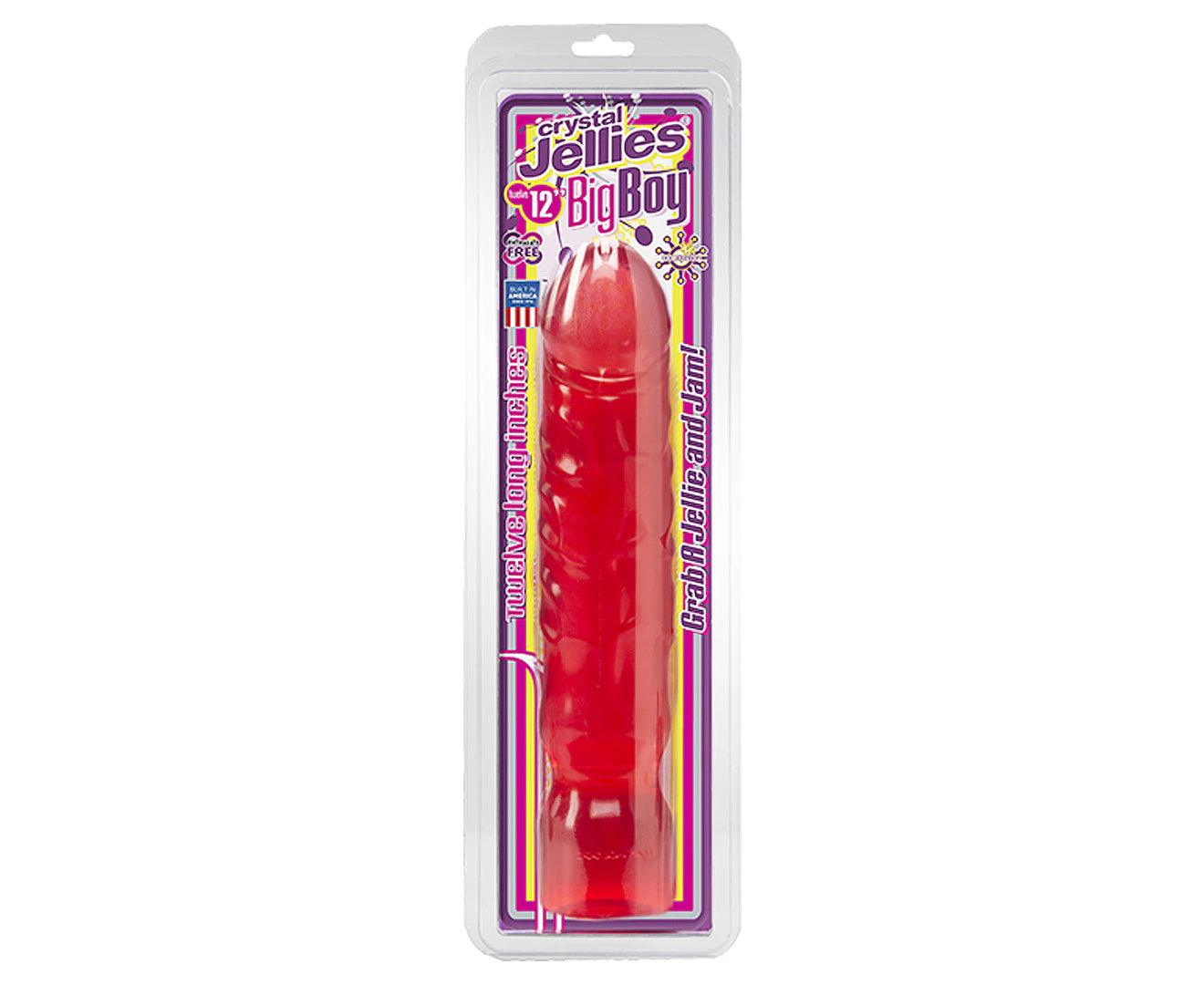 Doc Johnsons Crystal Jellies Big Boy 12 Inch Realistic Dildo Realistic Dildos