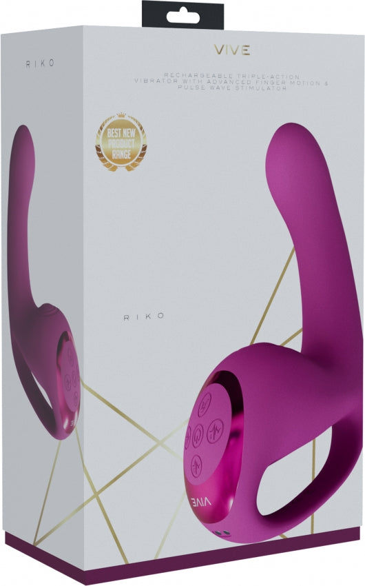 Shots Vive Riko Triple Thumper with Finger Motion G Spot Vibe - G-Spot Vibrators