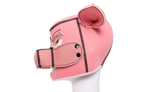 Daytona BDSM Play Neoprene Pig Mask - Bondage Hoods